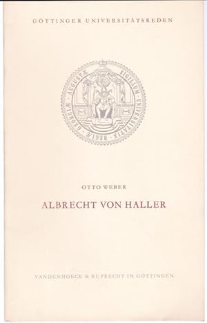 Bild des Verkufers fr Albrecht von Haller (= Gttinger Universittsreden, 21) zum Verkauf von Graphem. Kunst- und Buchantiquariat