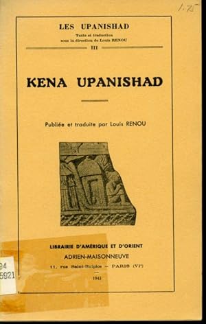 Image du vendeur pour Kena Upanishad : Les Upanishad III mis en vente par Librairie Le Nord