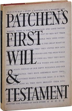 Patchen's First Will & Testament [Inscribed Copy]
