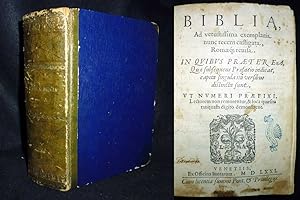 Biblia. Ad vetustissima exemplaria nunc recens castigata, Romaeq(e); reuisa.