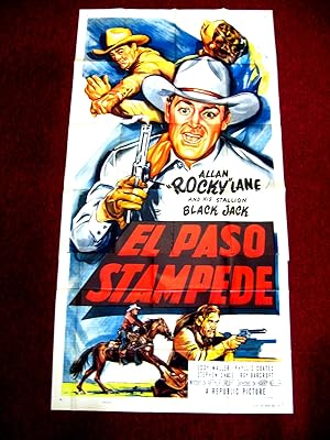 EL PASO STAMPEDE-ALLAN ROCKY LANE-WESTERN-81X41-3 SHEET FN