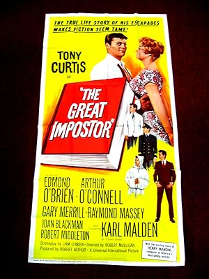 THE GREAT IMPOSTER-TONY CURTIS-1961-81X41-3 SHEET NM