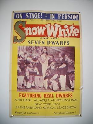 SNOW WHITE & THE SEVEN DWARFS-1S POSTER-RARE 3-D EFFECT VG