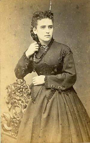 Peru Lima Portrait Woman Fashion Old CDV Photo Courret Hermanos c1860