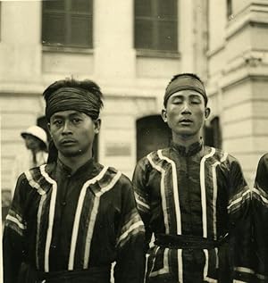 Indochina Saigon Native High Tonkin Fashion Old Amateur Snapshot Photo 1930