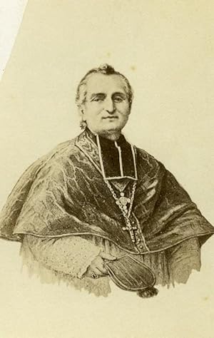 France Paris Bishop Felilx Dupanloup Old CDV Photo Anonymous 1865