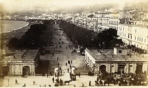 Seller image for Italy Napoli Panorama Villa Reale Old CDV Photo Sommer 1870 for sale by Bits of Our Past Ltd