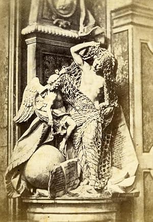 Seller image for Italy Napoli Sculpture Detail Old CDV Photo Sommer 1870 for sale by Bits of Our Past Ltd