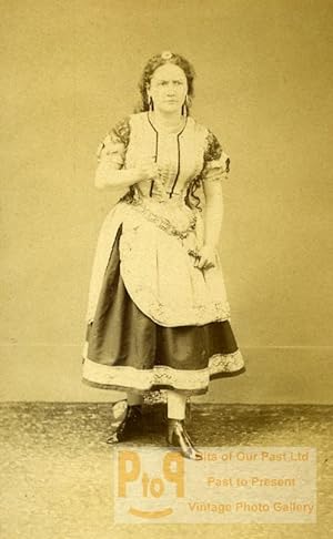 London Theater Actress Miss Billington Old CDV Photo Naudin 1864