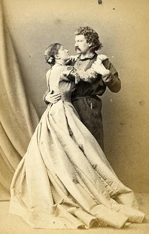 London Theater Actors Henry Neville & Kate Terry The Serf Old CDV Photo LSC 1864