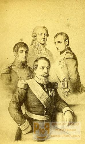 France Paris Fathers of the Four Napoleon Old CDV Photo Sobaux 1870