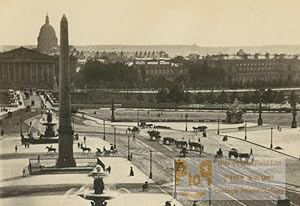 France Paris Place de la Concorde Animated Obelisk Anonymous CDV Photo 1860's