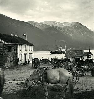 Norway Romsdalfjord Old NPG Stereo Stereoview Photo 1900
