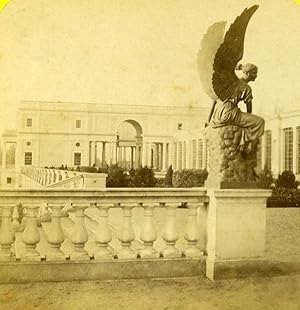 Germany near Potsdam Orangery Sans Souci Castle Old Stereoview Photo Plaut 1860