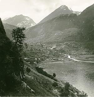Norway Merok Panorama Old Stereoview Photo 1900