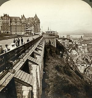 Canada Quebec Chateau Frontenac Old Stereoview Photo Underwood 1903