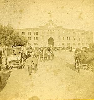 Spain Madrid Las Ventas Plaza del Toro Arena Old Stereoview Photo 1888