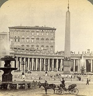 Italy Roma Vatican Palace Pope's Residence Old Underwood Stereoview Photo 1900