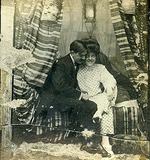 USA New York Cozy Corner Girl Series N.12 Old Climax View Co Stereoview 1900