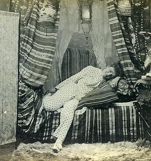 USA New York Cozy Corner Girl Series N.1 Old Climax View Co Stereoview 1900