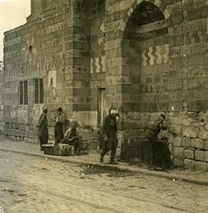 Middle East Syria Damascus Fountain Old NPG Stereo Photo 1900