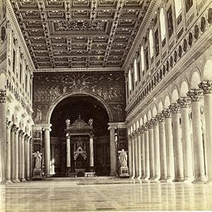 Italy Rome Roma Vatican Palace Interior Old Stereoview Photo 1865