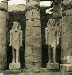 Egypt Luksor Luxor Ramesses Temple Ramses Old NPG Stereoview Photo 1900