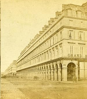 Seller image for France Paris Rue de Rivoli Grand Hotel Old Photo Stereoview 1870 for sale by Bits of Our Past Ltd