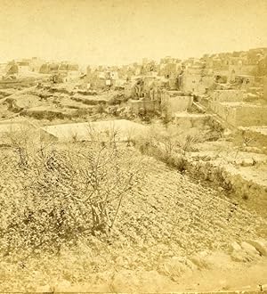 Palestine West Bank Bethlehem General View Old Photo Stereoview 1880