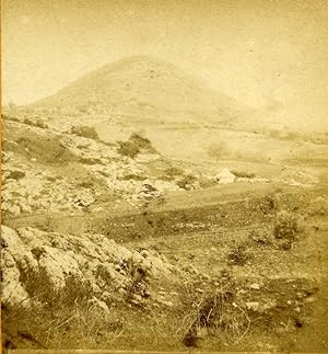 Israel Galilee Mount Tabor Transfiguration Old Photo Stereoview 1875