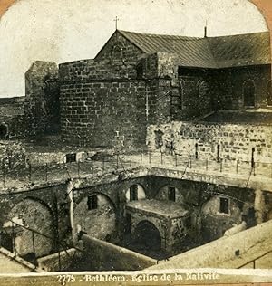 Palestine West Bank Bethlehem Church of the Nativity Block Stereoview Photo 1900
