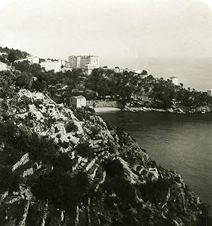 Seller image for France Monte Carlo Road Monaco to la Turbie Old Stereo Photo NPG 1905 for sale by Bits of Our Past Ltd