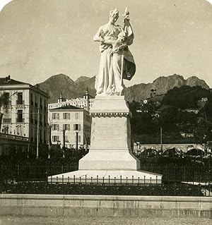 Seller image for France Menton Monument of union with France Old Stereo Photo NPG 1905 for sale by Bits of Our Past Ltd