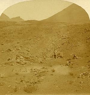 Mount Vesuvius Italy Old Stereo Photo Alexis Gaudin 1859
