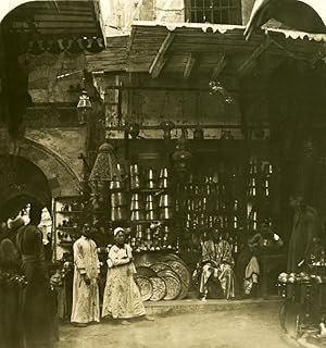 Egypt Cairo Market old Stereoview Photo NPG 1900