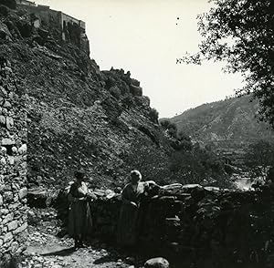 Seller image for France Corsica Corte Tavignano Citadel old Stereoview Photo 1920 for sale by Bits of Our Past Ltd