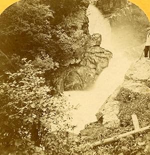 Switzerland Alps Reichenbach Meiringen old Gabler Stereo Photo 1885