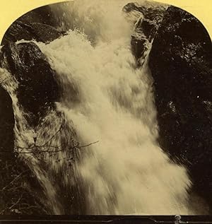 Switzerland Alps Giesbach Fall old Gabler Stereo Photo 1885