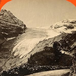 Austro-Hungarian Empire Madatsch-Gletscher Glacier Stereo Photo Unterberger 1890