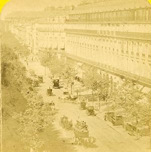 France Paris the Grand Hotel old Stereo Photo Block 1865