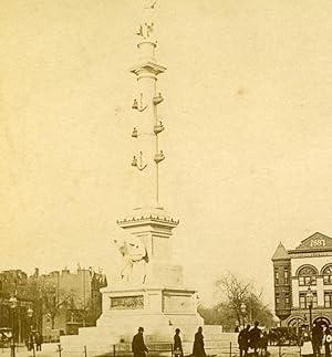 Imagen del vendedor de USA New York Columbus Monument Old Stereoview Photo Campbell 1896 a la venta por Bits of Our Past Ltd