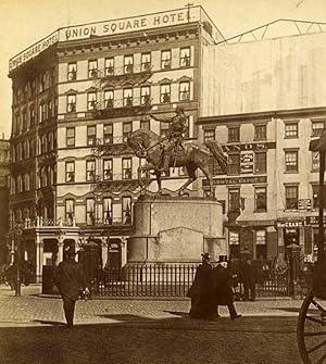 Imagen del vendedor de USA New York Union Square Old Stereoview Photo Campbell 1896 a la venta por Bits of Our Past Ltd