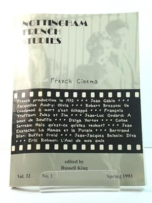 Bild des Verkufers fr Nottingham French Studies: French Cinema: Vol. 32, No.1, Spring 1993 zum Verkauf von PsychoBabel & Skoob Books