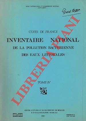 Inventaire National de la pollution bacterienne des eaux littorales. Cartes et graphique.