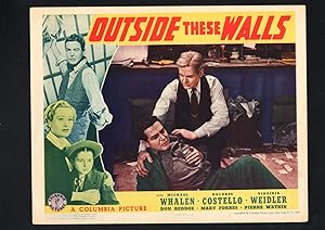 Imagen del vendedor de OUTSIDE THESE WALLS-MICHAEL WHALEN-1939-FILM NOIR-PRISON-LOBBY CARD VF a la venta por DTA Collectibles