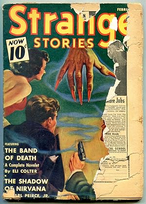 Bild des Verkufers fr Strange Stories Pulp February 1941- Band of Death- Shadow of Nirvana F/G zum Verkauf von DTA Collectibles