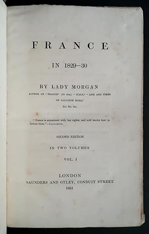 Imagen del vendedor de France in 1829-30., a la venta por il Bulino libri rari