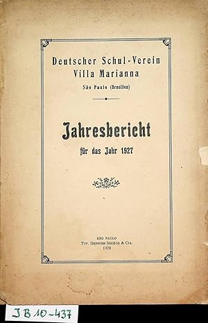 Bild des Verkufers fr Jahresbericht fr das Jahr 1927 zum Verkauf von ANTIQUARIAT.WIEN Fine Books & Prints