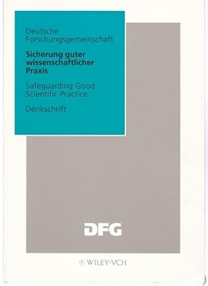 Seller image for Vorschlge zur Sicherung guter wissenschaftlicher Praxis. Empfehlungen der Kommission "Selbstkontrolle in der Wissenschaft". Denkschrift (Proposals for safeguarding good scientific practice) for sale by Graphem. Kunst- und Buchantiquariat