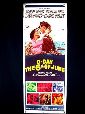 D-DAY THE 6TH OF JUNE-ROBERT TAYLOR-1956-ORIG INSERT FN